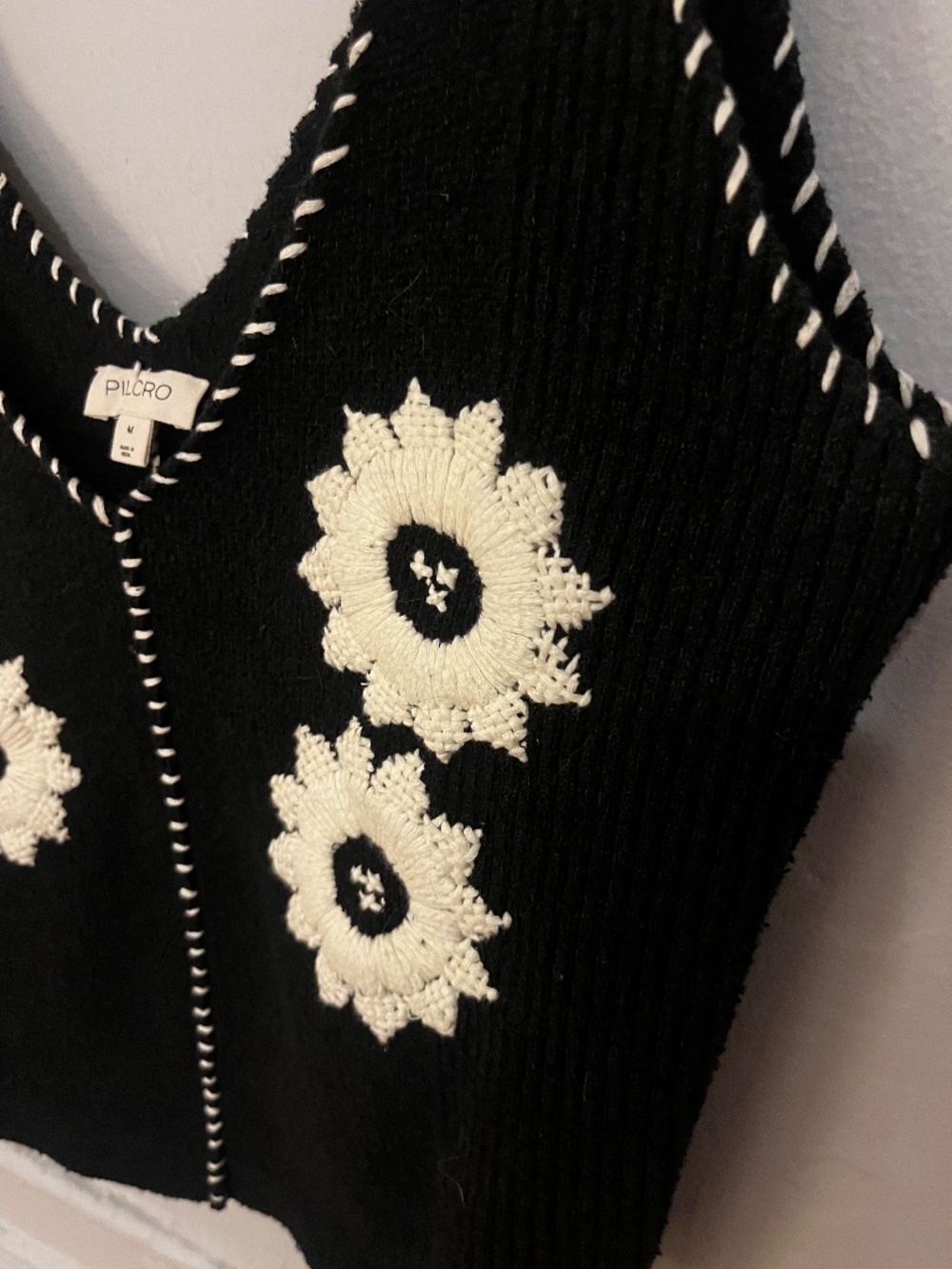 Pilcro Sleeveless V-Neck Icon Sweater Tank - Picture 7 of 9